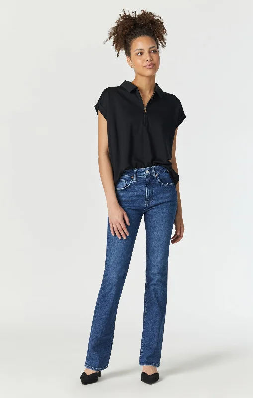 Cozy Pieces Wear MARIA FLARE JEANS IN MID FLEX BLUE
