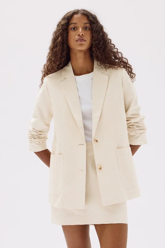 Comfy Outfits Wearable Simone Cotton Linen Blend Jacket