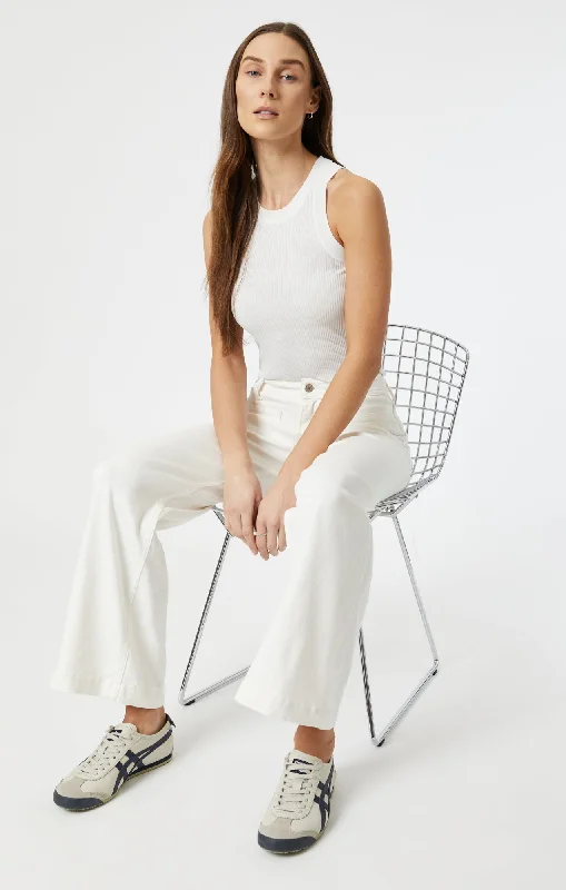 Cozy Street Fashion PALOMA MARINE WIDE LEG IN WHITE LA BLUE