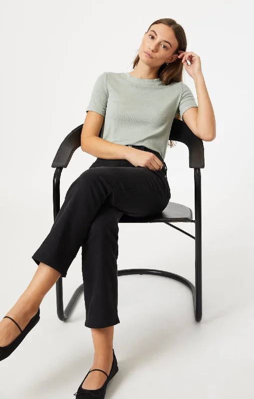 Stylish Cozy Wear NEW YORK STRAIGHT LEG IN BLACK DENIM
