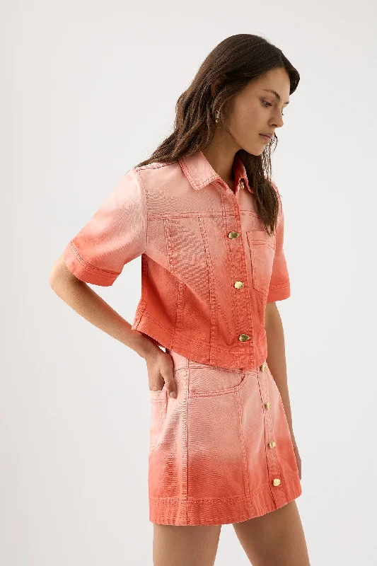 Comfortable Fashion Wearables Ember Ombre Denim Mini Skirt