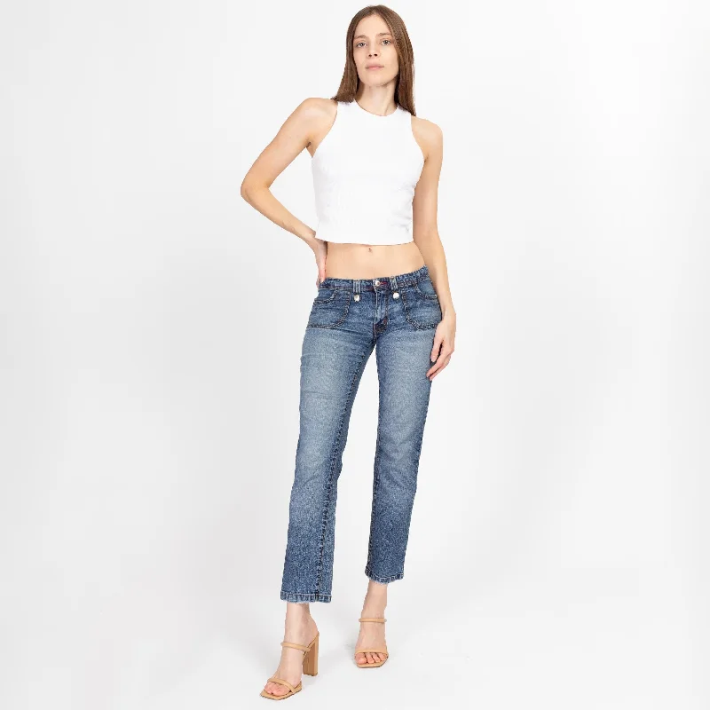 Affordable Soft Fit XS Y2K Low Rise Cargo Skinny Jeans