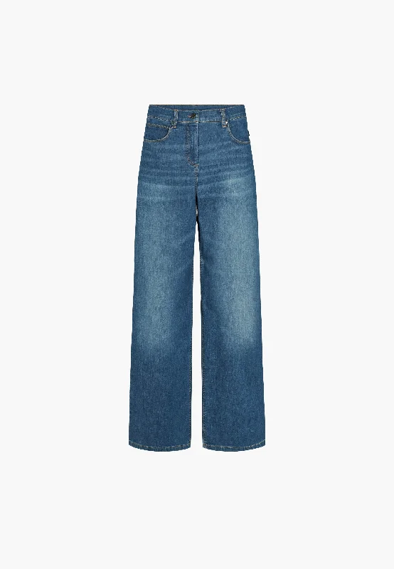 Simple Chic Options Carol Loose - Long Length - Washed Blue Denim